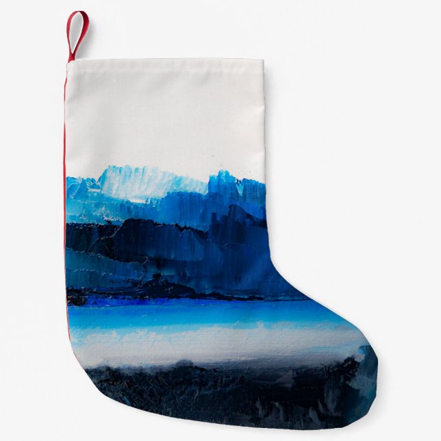 Abstract Canvas: Modern Art Texture. Small Christmas Stocking (Front)