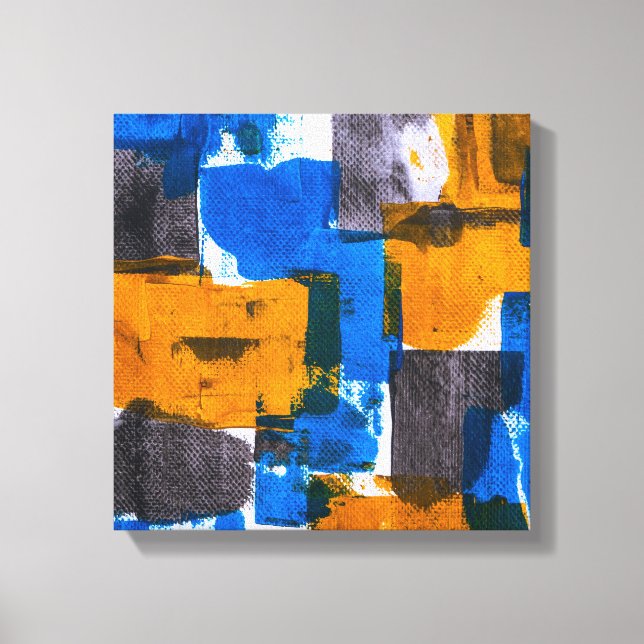 Abstract Canvas Pattern Art Print (Front)