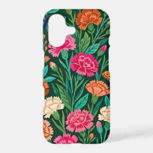 Abstract Carnations Butterflies iPhone Cases