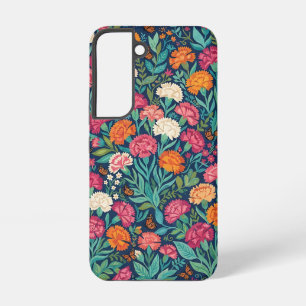 Abstract Carnations & Butterflies Samsung Cases