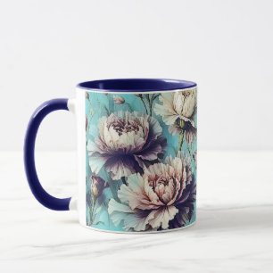 Abstract carnations pattern design 1 mug