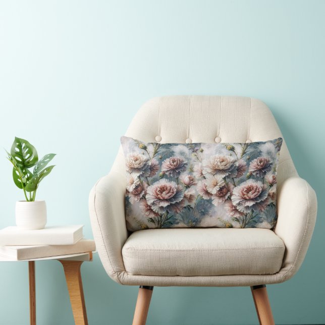 Abstract carnations pattern design 2 lumbar cushion (Chair)