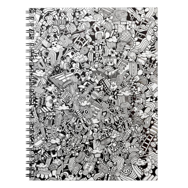 Abstract Cartoon Detailed Illustration Notebook (Front)