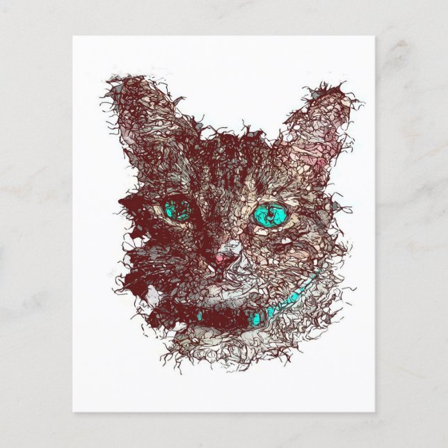  Abstract Cat Gift| Cute Cat For Valentines  Flyer (Front)