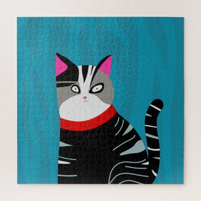 Abstract Cat Jigsaw Puzzle (Vertical)