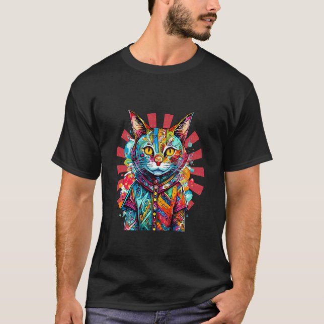 Abstract Cat Kitten Kitty T-Shirt (Front)