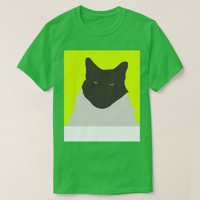 Abstract Cat on Yellow T-Shirt (Design Front)