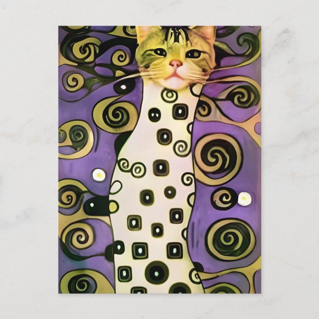 Abstract Cat Postcard (Front)