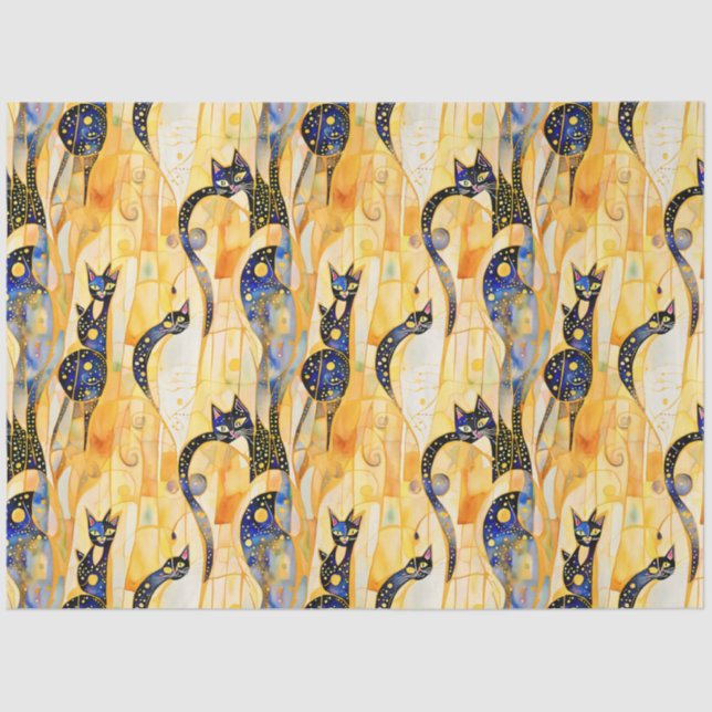Abstract Cat Tissue Paper (Front)