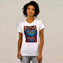 Abstract Cat with Yellow Eyes