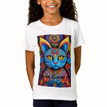 Abstract Cat with Yellow Eyes