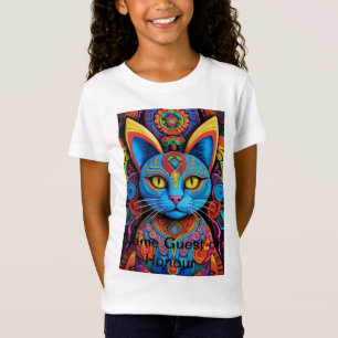 Abstract Cat with Yellow Eyes  T-Shirt