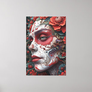 Abstract Catrina" Canvas Print