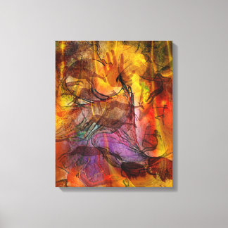 Abstract Cave Painting - Rectangular Canvas Art