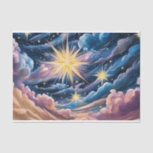 Abstract Celestial Stars and Clouds  Tissue Paper