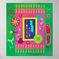 Abstract Cell Biology Matisse style