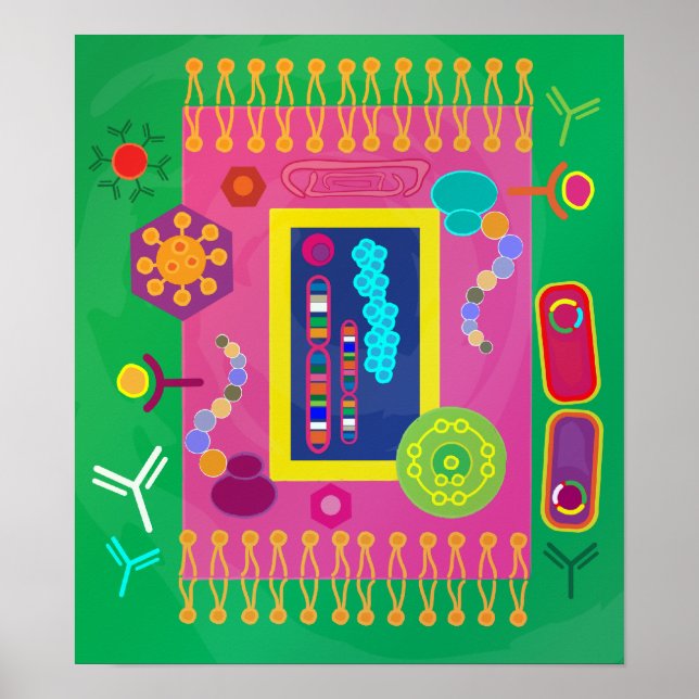Abstract Cell Biology Matisse style Poster (Front)