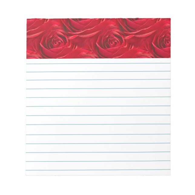 Abstract Centre of Red Rose Wallpaper Notepad (Front)