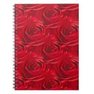 Abstract Centre of Red Rose Wallpaper Spiral Notebook