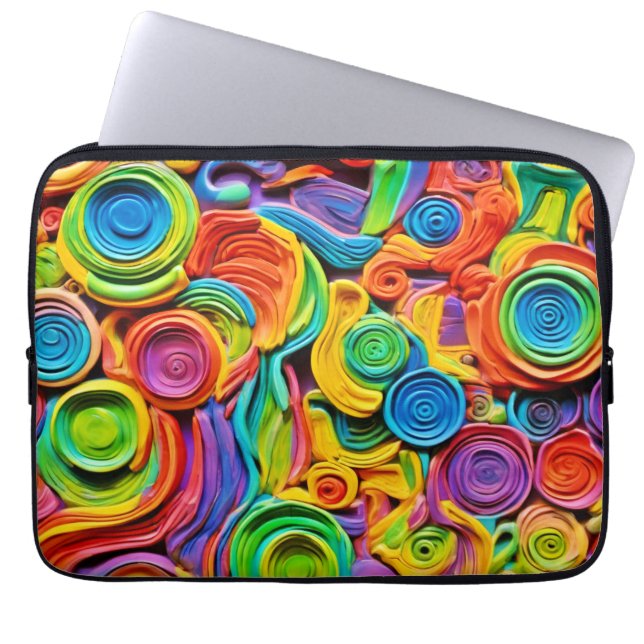 Abstract Ceramic Joy Laptop Sleeve (Front)
