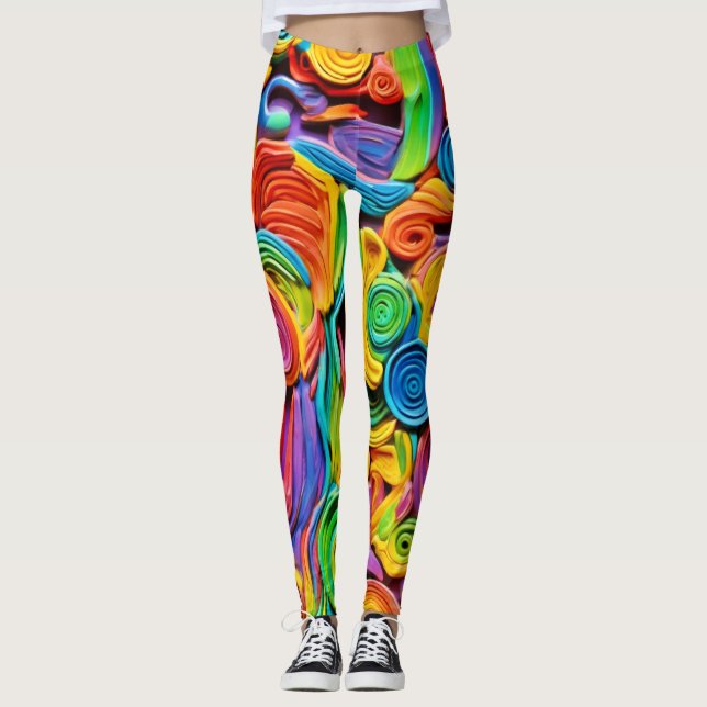 Abstract Ceramic Joy Leggings (Front)