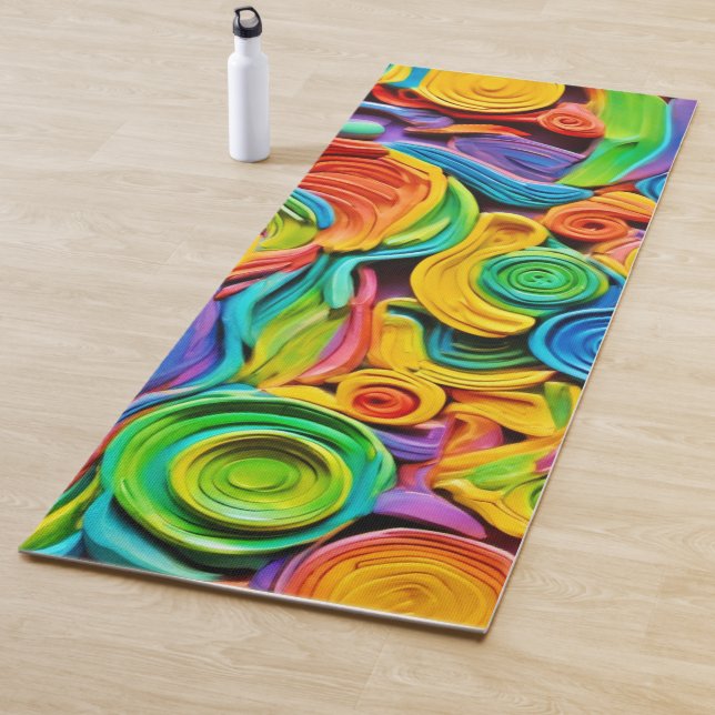 Abstract Ceramic Joy Yoga Mat (In Situ)