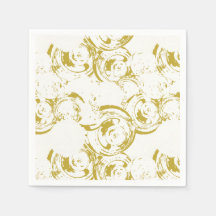 Abstract Champagne Gold Swirl