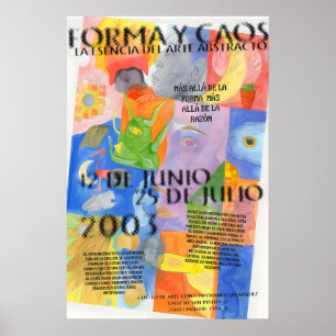 Abstract Chaos Art Print Spanish Exhibition Poster