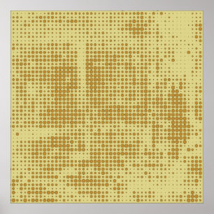 Abstract chaotic halfton. Texture of dots. Futuris Poster