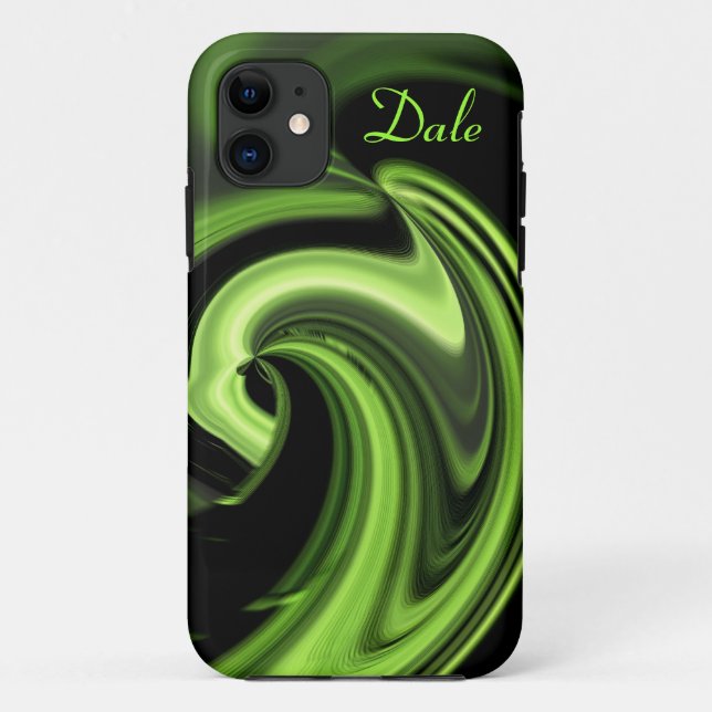 Abstract Chartreuse Heart iPhone5 case Personalise (Back)