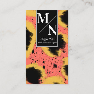 Abstract Cheetah Art Illustration Business Card