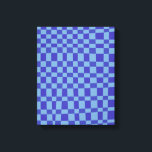 Abstract Chequered Shapes Pattern in Blue   Canvas Print<br><div class="desc">Abstract Chequered Shapes Pattern in Blue Canvas Print</div>