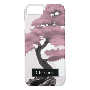 Abstract Cherry Tree Bonsai Custom Name Case-Mate iPhone Case