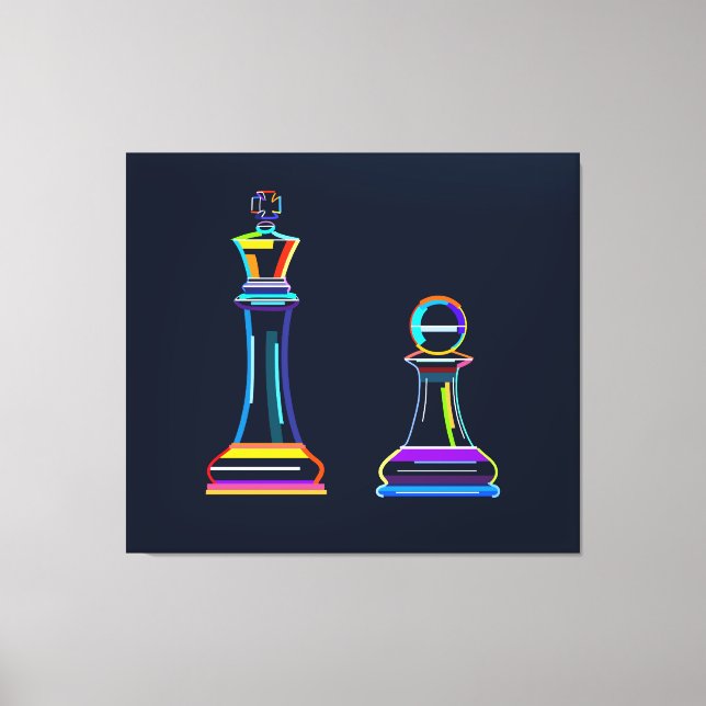 Abstract chess canvas print (Front)