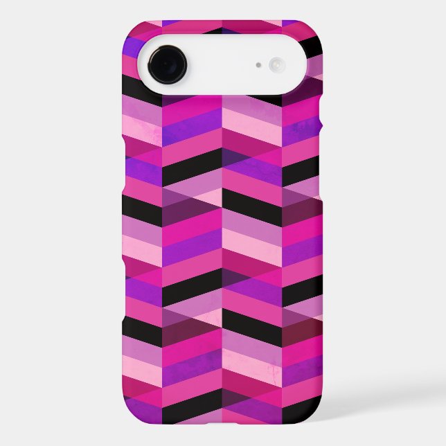 Abstract Chevron/Herringbone | Purples & Violet Case-Mate iPhone Case (Back)