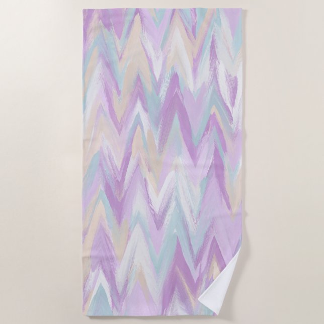 Abstract Chevrons Beach Towel (Front)