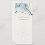 Abstract Chic Blue Gold Beachy Wedding Program Invitation<br><div class="desc">Abstract Watercolor Blue Gold Beachy Theme Collection.- it's an elegant script watercolor Illustration of abstract beach waves,  perfect for your abstract coastal beachy wedding & parties. It’s very easy to customise,  with your personal details. If you need any other matching product or customisation,  kindly message via Zazzle.</div>