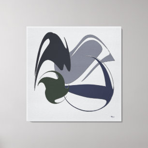 Abstract Chic: Blue Moon Canvas Print