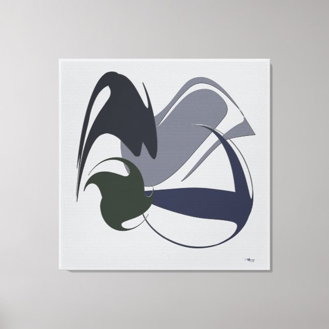 Abstract Chic: Blue Moon Canvas Print (Front)