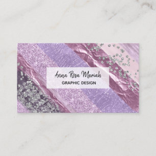 *~* Abstract Chic Girly Feminine Exciting Glitter Business Card