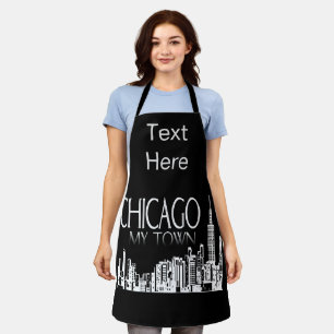 Abstract Chicago Design add text, Apron
