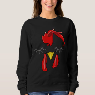 Abstract Chicken Face Hen and Poultry Sweatshirt