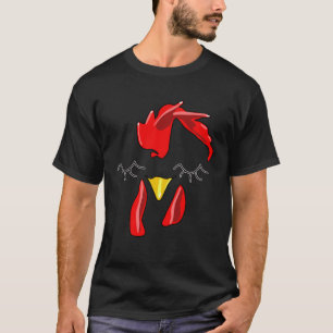 Abstract Chicken Face Hen and Poultry T-Shirt