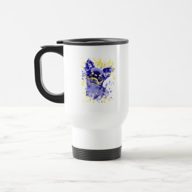 Abstract Chihuahua  Travel Mug (Left)