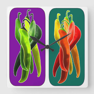 Abstract Chiles Wall Clock