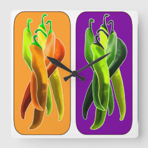 Abstract Chiles Wall Clock