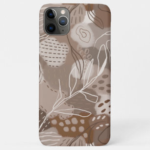 Abstract Chocolate Brown Collage Shapes Case-Mate iPhone Case