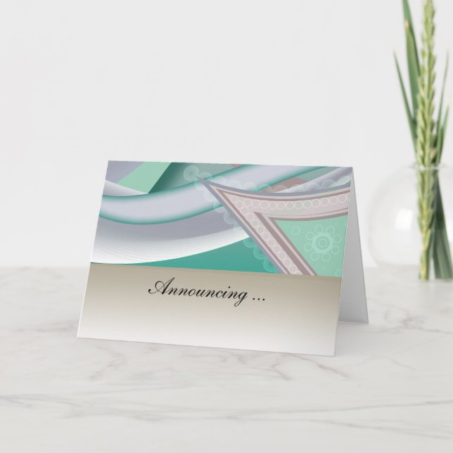 Abstract Chocolate  Mint Announcement (Front)