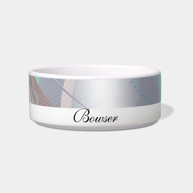 Abstract Chocolate  Mint Bowl (Front)