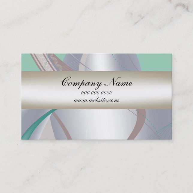 Abstract Chocolate  Mint Business Card (Front)